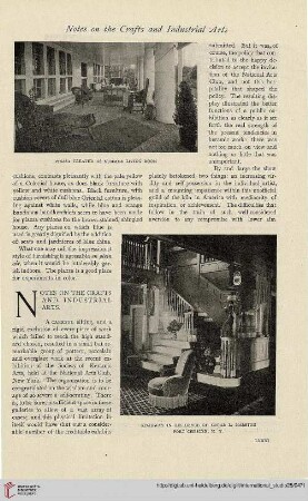 Notes on the crafts and industrial arts
