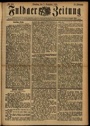 Ausgabe vom Dienstag, den 07. November 1893.