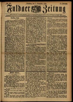 Ausgabe vom Dienstag, den 07. November 1893.