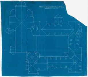 Benediktinerabtei St. Mauritius, Clerf (Clervaux): Dachausmittelung, Grundriss 1:100