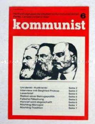 Mitteilungsblatt für die DKP-Hochschulgruppen des Saarlandes