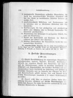 D. Örtliche Bauordnungen (§§ 109 - 110)
