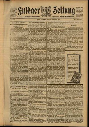 Zweite Ausgabe vom Mittwoch, den 15. November 1905.