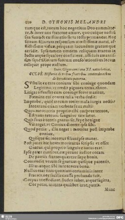 CCLVI. Historia de tribus fratribus contendentibus de hereditate paterna