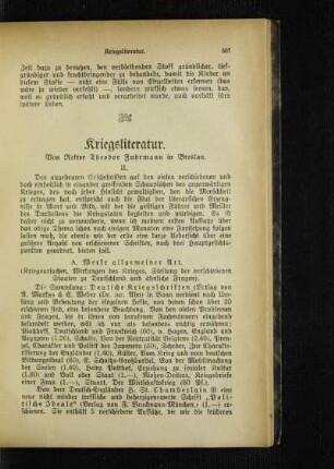 Kriegsliteratur