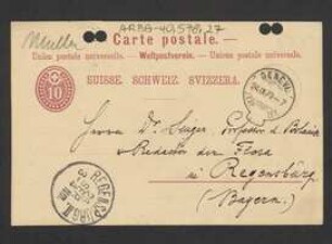 Brief von Johann Müller an Jakob Singer