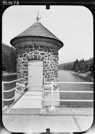 Neustadt/Harz. Talsperre Neustadt (1904-1905). Staumauer. Schieberhaus