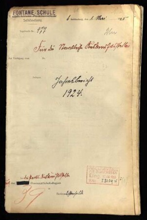 1924/25: Jahresbericht ... - 1924/25