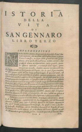 Istoria della vita di San Gennaro : Libro terzo
