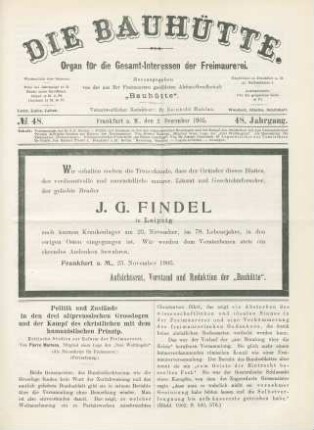 No. 48. Frankfurt a. M., den 2. Dezember 1905. 48. Jahrgang.