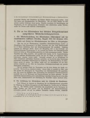 II. Die an den Eisenbahnen des östlichen Kriegsschauplatzes ausgeführten Wiederherstellungsarbeiten