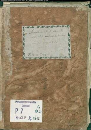 Zivilstandsregister der Munizipalität Velen (G 1812, Band 2). (Gemeinde: Velen, Kreis Borken)