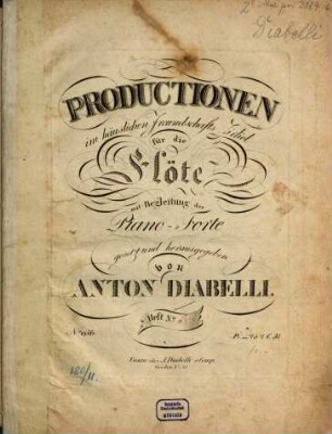 Cavatina : (Di piacer mi balza il cor) ; (Was ich oft im Traume sah) ; aus der Oper (Gazza ladra) ; (Die diebische Elster)