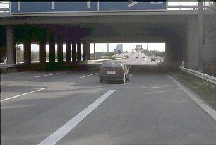 Fahrbahn West der B38a (Mannheim-Neuostheim Richtung Mannheim-Neckarau): Brücke von Norden