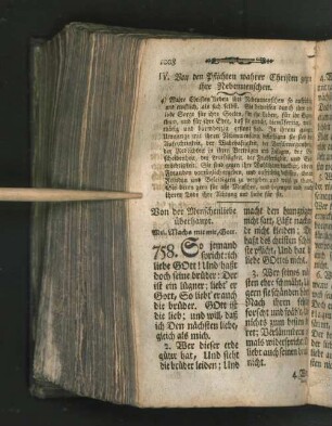 IV. Von den Pflichten wahrer Christen gegen ihre Nebenmenschen.