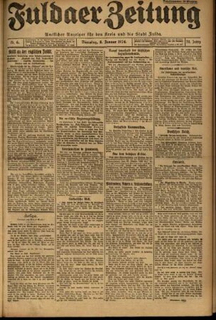 Ausgabe vom Dienstag, den 08. Januar 1924.