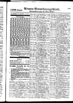 1400.Ausgabe. Freitag, 16. März 1917