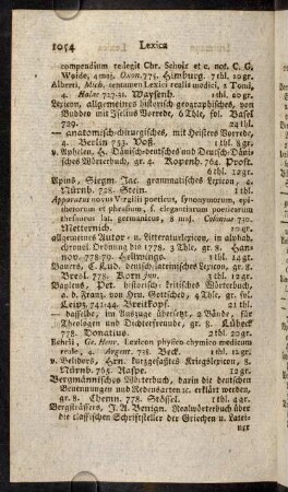 1054-1065, Lexica
