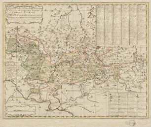 Accurate Geographische Delineation derer zu dem Meisnischen Creisse gehörigen Aemter Stolpen und Radeberg mit Lausiz