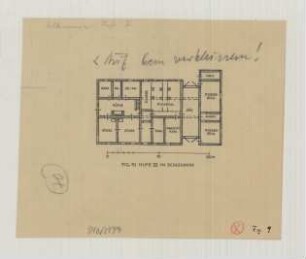 Schlemmin (Kreis Güstrow): Hufe Nr. 3. [Haupthaus] (Grundriss)