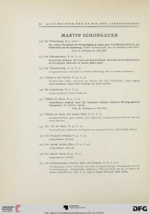 Martin Schongauer (Nr. 446-514)