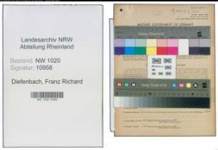Entnazifizierung Franz Richard Diefenbach , geb. 05.01.1908 (Angestellter)