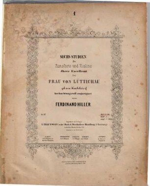 Sechs Studien für Pianoforte und Violine : Op. 38, 1