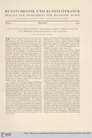 Heft 9 (Dezember 1930)
