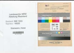 Entnazifizierung Horst Szerwann , geb. 01.06.1922 (Polizeibeamter)