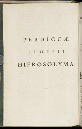 Perdiccae Ephesii Hierosolyma