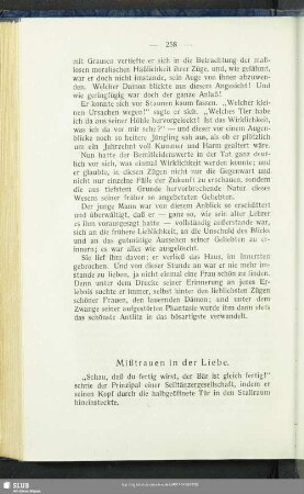 Mißtrauen in der Liebe