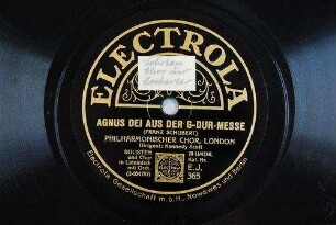 Agnus Dei aus der G-Dur-Messe / (Franz Schubert)