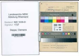 Entnazifizierung Clemens Deppe , geb. 17.10.1911 (Schlosser)