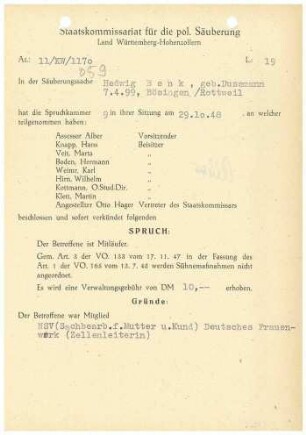 Benk, Hedwig