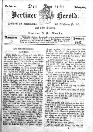 Nummer 10, Januar 1847