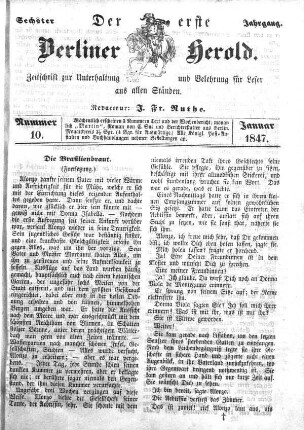 Nummer 10, Januar 1847