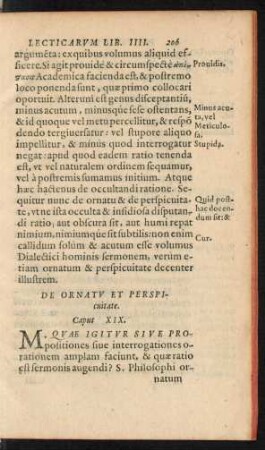 De Ornatu Et Perspicuitate. Caput XIX.