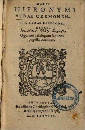 Marci Hieronymi Vidae Cremonensis, Albae Episcopi, Opera