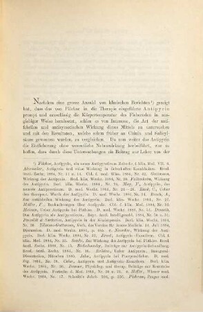 Ueber die antifebrile und antizymotische Wirkung des Antipyrin : ein Beitrag zur Lehre von der Entfieberung
