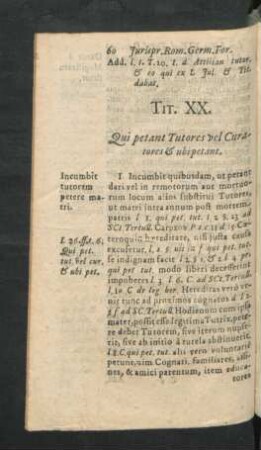 Tit. XX. Qui petant Tutores vel Curatores & ubi petant