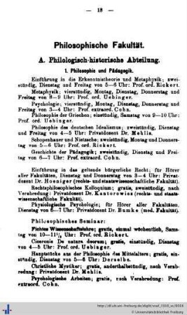 A. Philologisch-historische Abteilung.