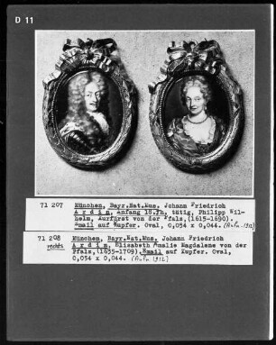 Philipp Wilhelm, Kurfürst von der Pfalz (1615-1690) und Elisabeth Amalia Magdalena von der Pfalz (1635-1709)
