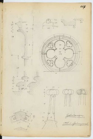 Marienkirche, Gelnhausen: Details (aus: Skizzen- und Fotoalbum 7)