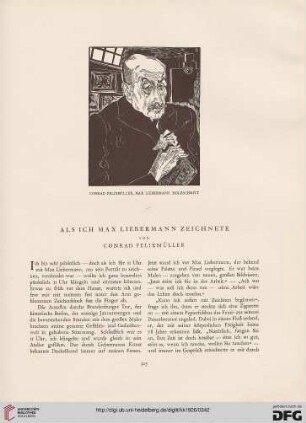 Als ich Max Liebermann zeichnete