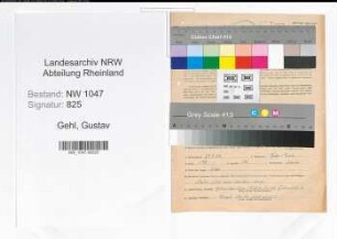 Entnazifizierung Gustav Gehl , geb. 29.04.1907 (Wirt)