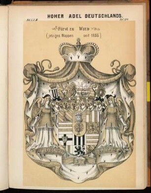 Taf. 374. Fürst zu Wied. (jetziges Wappen seit 1835)