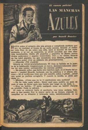 Las manchas azules : El cuento policial
