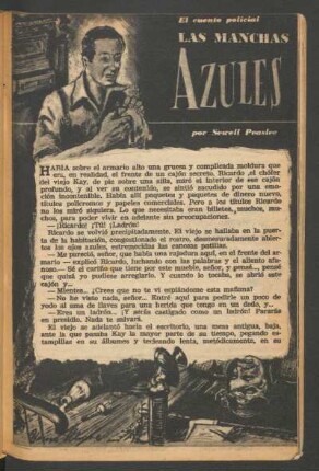 Las manchas azules : El cuento policial