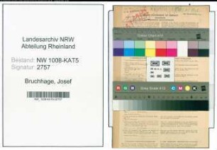 Entnazifizierung Josef Bruchhage , geb. 13.02.1896 (Bauunternehmer)