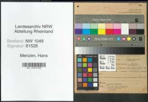 Entnazifizierung Hans Menzen , geb. 09.01.1916 (Landwirt)